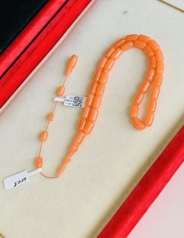 ESKİ ÇUBUK MALZEME KATALİN TESBİH TURUNCU KAPSÜL MODEL