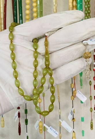 ESKİ ÇUBUK MALZEME KATALİN TESBİH BEYZİ YEŞİL MODEL