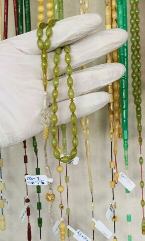 ESKİ ÇUBUK MALZEME KATALİN TESBİH BEYZİ YEŞİL MODEL