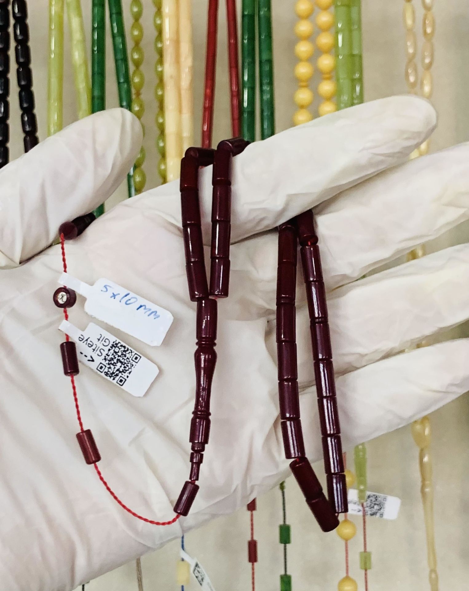 ESKİ ÇUBUK MALZEME KATALİN TESBİH BORDO KESME MODEL