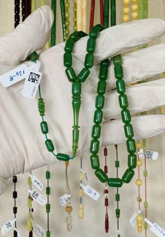 ESKİ ÇUBUK MALZEME KATALİN TESBİH YEŞİL BEYZİ MODEL