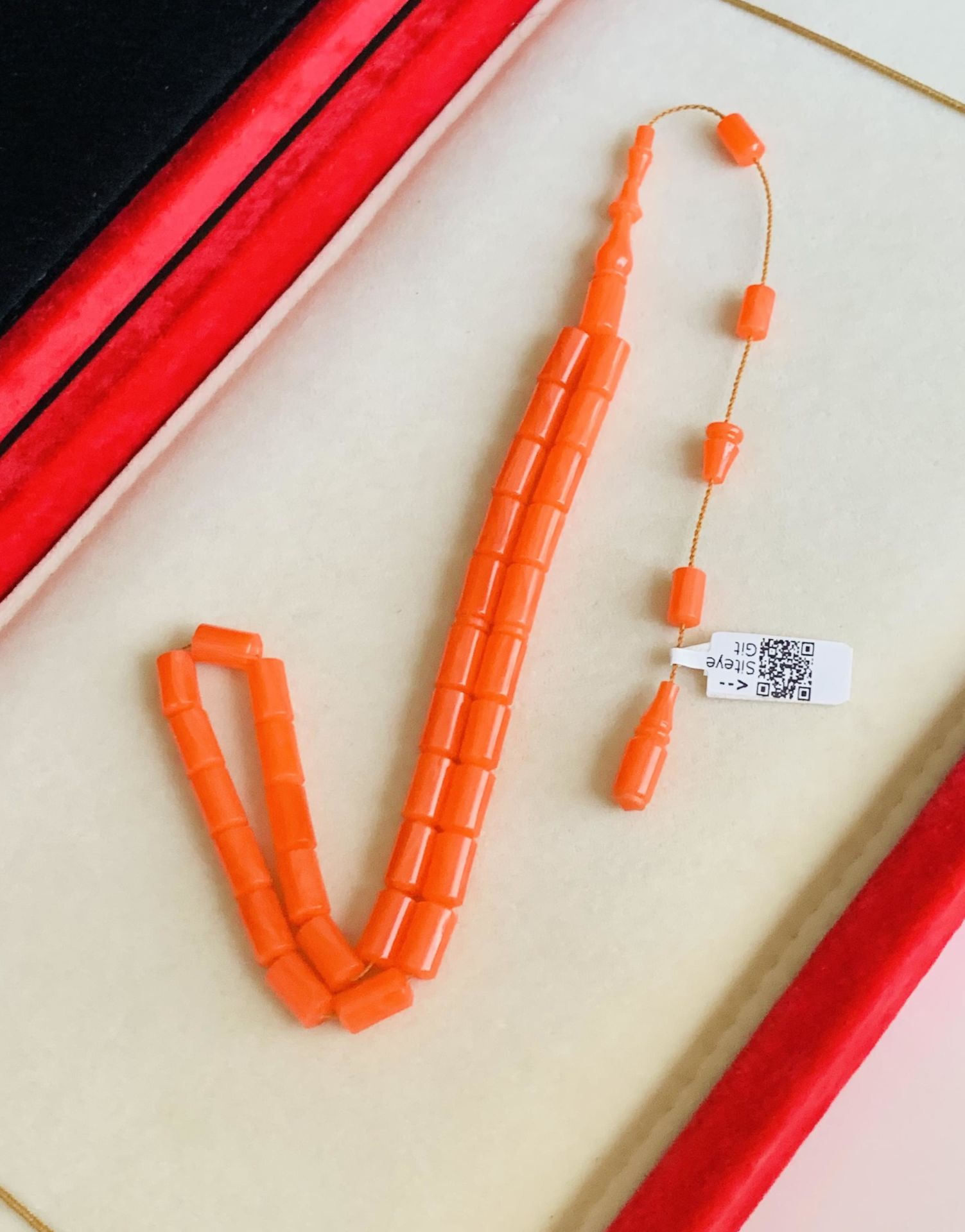 ESKİ ÇUBUK MALZEM KATALİN TESBİH TURUNCU KESME MODEL