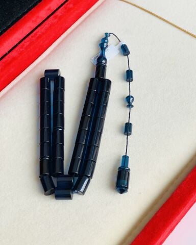 ESKİ MALZEME KATALİN LACİVERT KESME MODEL TESBİH