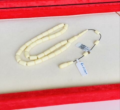 ESKİ ÇUBUK MALZEME KATALİN BEYAZ KAPSÜL MODEL TESBİH