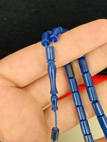 ESKİ ÇUBUK MALZEMEDEN KATALİN LACİVERT KESME MODEL TESBİH