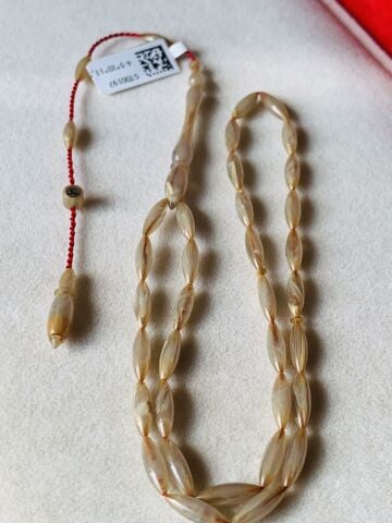 ESKİ ÇUBUK MALZEME KATALİN AÇIK YEŞİL UZUN ARPA MODEL TESBİH