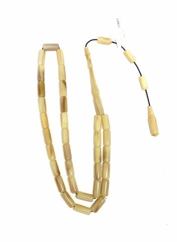 ESKİ ÇUBUK MALZEMEDEN KATALİN KREM HARELİ KAPSÜL MODEL TESBİH