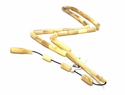 ESKİ ÇUBUK MALZEMEDEN KATALİN KREM HARELİ KAPSÜL MODEL TESBİH