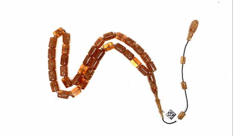 ESKİ ÇUBUK MALZEMEDEN KATALİN TURUNCU KESME MODEL TESBİH