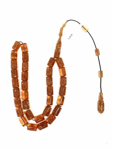 ESKİ ÇUBUK MALZEMEDEN KATALİN TURUNCU KESME MODEL TESBİH