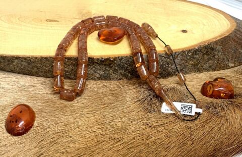 ESKİ ÇUBUK MALZEMEDEN KATALİN TURUNCU KESME MODEL TESBİH