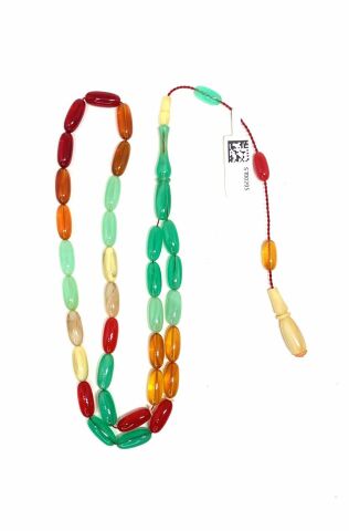 ESKİ ÇUBUK MALZEMEDEN KATALİN RENKLİ BEYZİ MODEL TESBİH