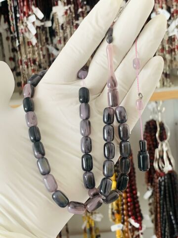 ESKİ KATALİN GRİ HARELİ BEYZİ MODEL TESBİH