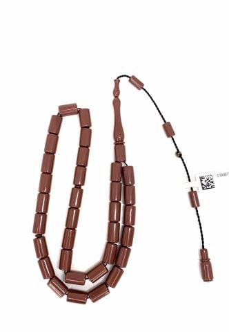 ESKİ ÇUBUK MALZEMEDEN KATALİN KAHVERENGİ KESME MODEL TESBİH