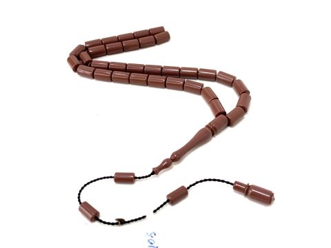 ESKİ ÇUBUK MALZEMEDEN KATALİN KAHVERENGİ KESME MODEL TESBİH