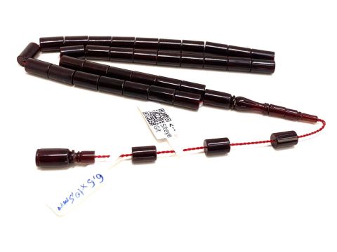 ESKİ ÇUBUK MALZEMEDEN KATALİN KAHVERENGİ KESME MODEL TESBİH