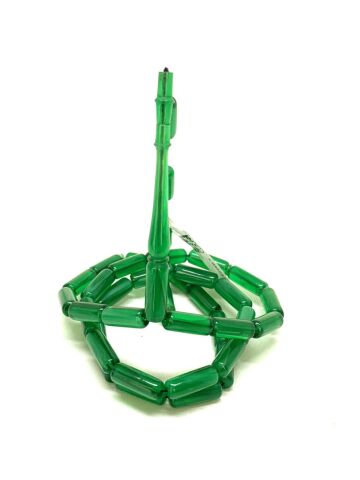 ESKİ ÇUBUK MALZEMEDEN KATALİN YEŞİL KAPSÜL MODEL TESBİH HARELİ