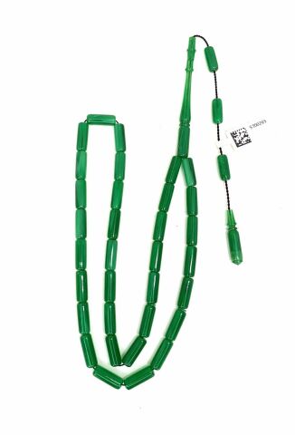 ESKİ ÇUBUK MALZEMEDEN KATALİN YEŞİL KAPSÜL MODEL TESBİH HARELİ