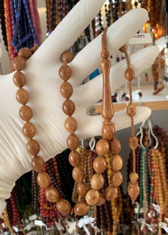 KUKA MALZEMEDEN KAHVERENGİ BEYZİ MODEL TESBİH