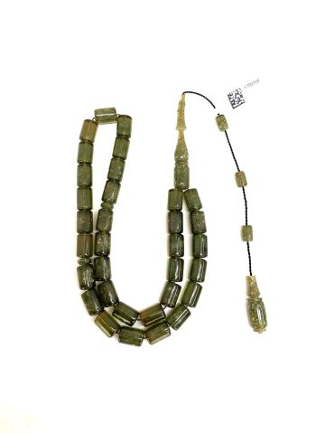 ESKİ ÇUBUK MALZEMEDEN KATALİN YEŞİL KAPSÜL MODEL TESBİH