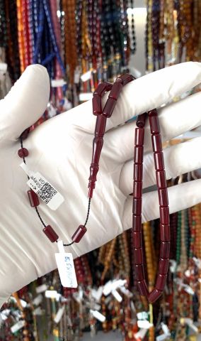 ESKİ ÇUBUK MALZEMEDEN KATALİN BORDO KESME MODEL TESBİH