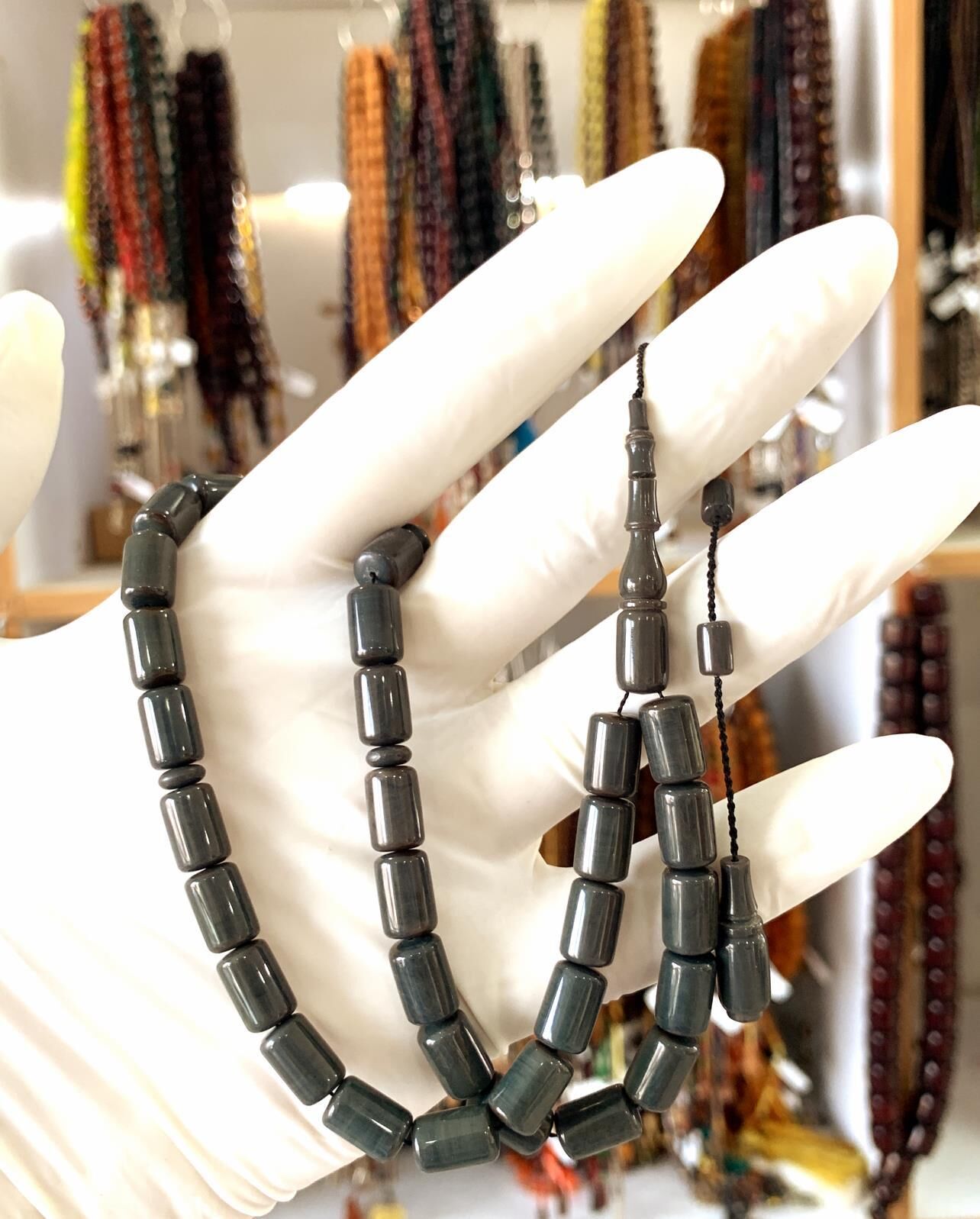 EKSİ ÇUBUK MALZEME KATALİN KAPALI YEŞİL KAPSÜL MODEL TESBİH