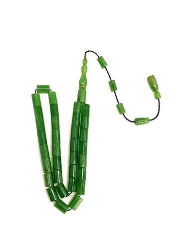 ESKİ ÇUBUK MALZEMEDEN KATALİN YEŞİL KESME MODEL TESBİH