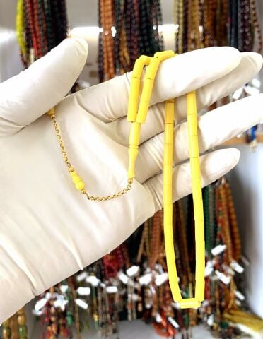 ALTIN PÜSKÜLLÜ ESKİ ÇUBUK MALZEMEDEN KATALİN SARI KESME MODEL