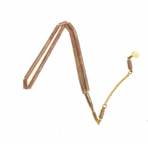 ALTIN PÜSKÜLLÜ KATALİN KREM HARELİ KESME MODEL TESBİH