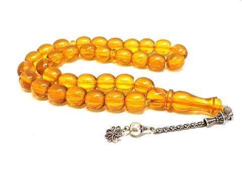 ESKİ NECEF BAĞA SARI ŞEFAF BEYZİ MODEL TESPİH