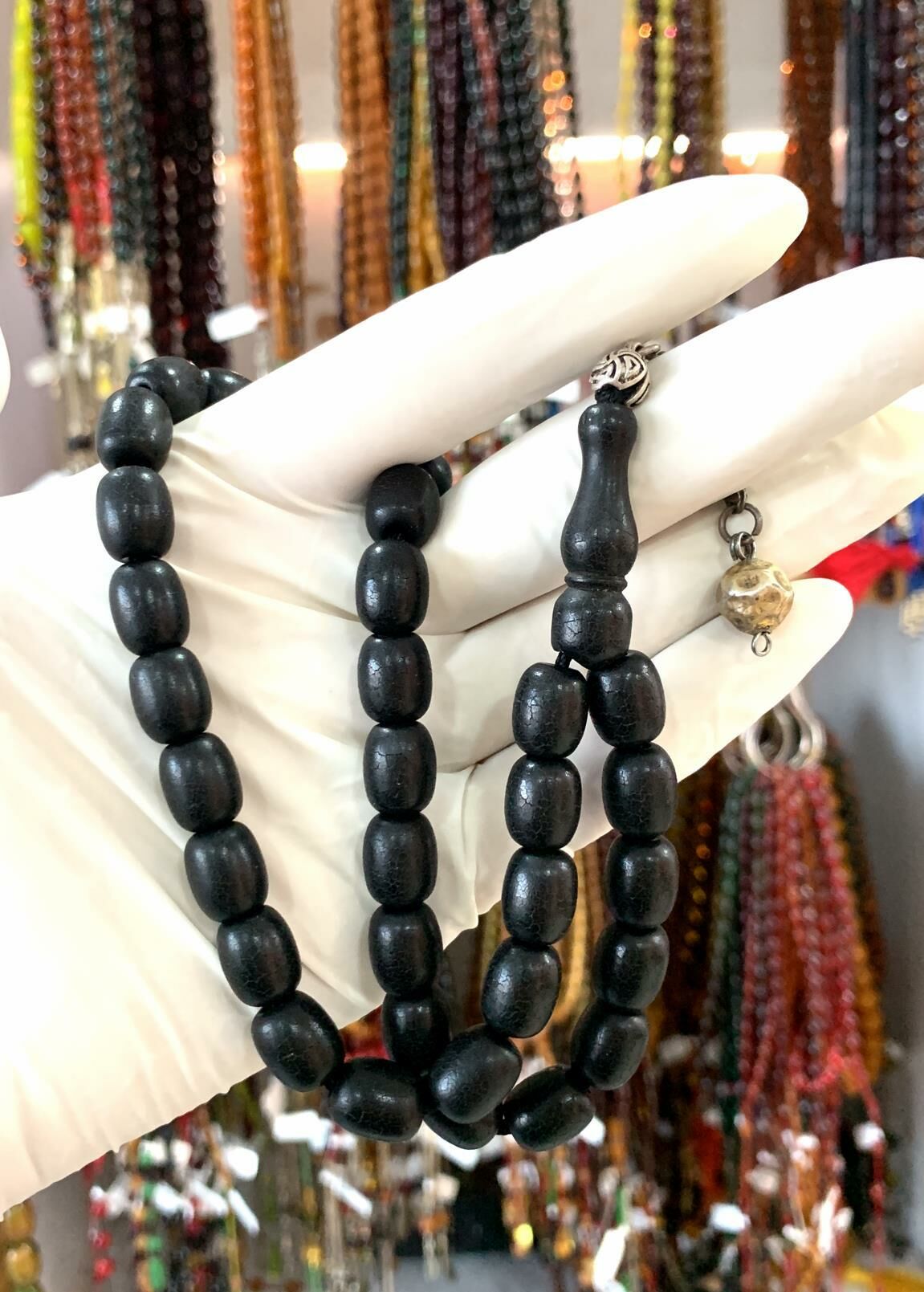 ESKİ GALALİT TESBİH KAPSÜL MODEL SİYAH