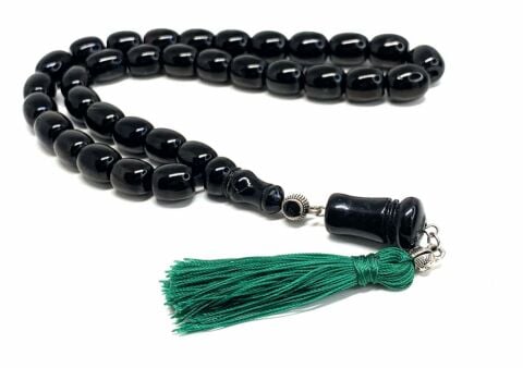 ESKİ OLTU TAŞI ESKİ İŞÇİLİK BEYZİ SİYAH MODEL TESBİH