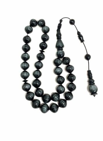 ESKİ GALALLİT ŞALGAMİ KESİM BEYAZ HARELİ TESBİH