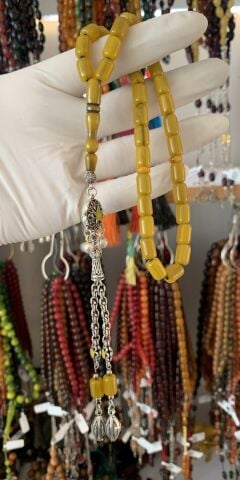 SIKMA KEHRİBAR YEŞİL KAPSÜL MODEL TESBİH