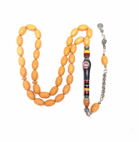 FIAT İMAME İŞLEMELİ SIKMA KEHRİBAR TESBİH BEYZİ MODEL TESBİH