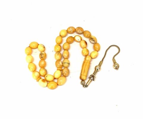 DAMLA KEHRİBAR TESBİH  BEYZİ MODEL SÜLEMANİYE PÜSKÜLLÜ