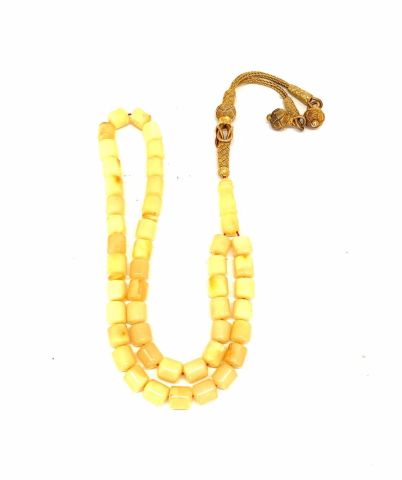 DAMLA KEHRİBAR TESBİH KÖŞELİ KESME MODEL KAZZAZ PÜSKÜLLÜ