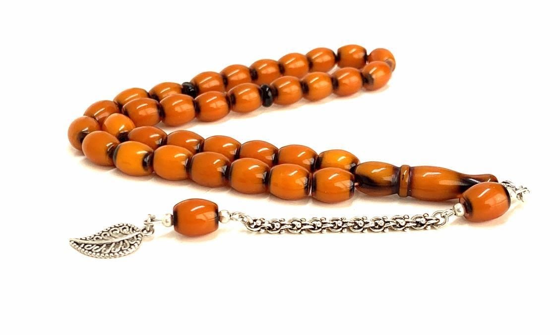 SIKMA KEHRİBAR TURUNCU BEYZİ MODEL TESBİH