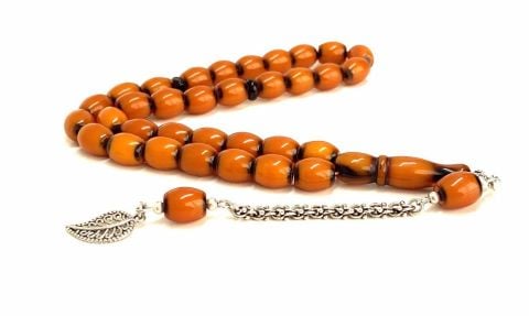 SIKMA KEHRİBAR TURUNCU BEYZİ MODEL TESBİH