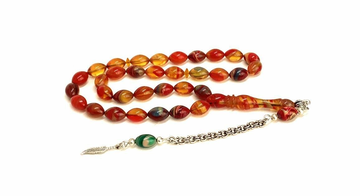 SIKMA KEHRİBAR RENKLİ BEYZİ MODEL TESBİH