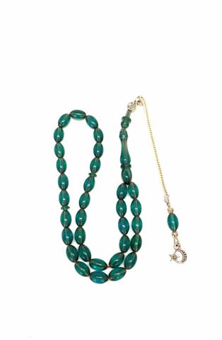 ATEŞ KEHRİBAR OKYANUS MAVİSİ BEYZİ MODEL TESBİH