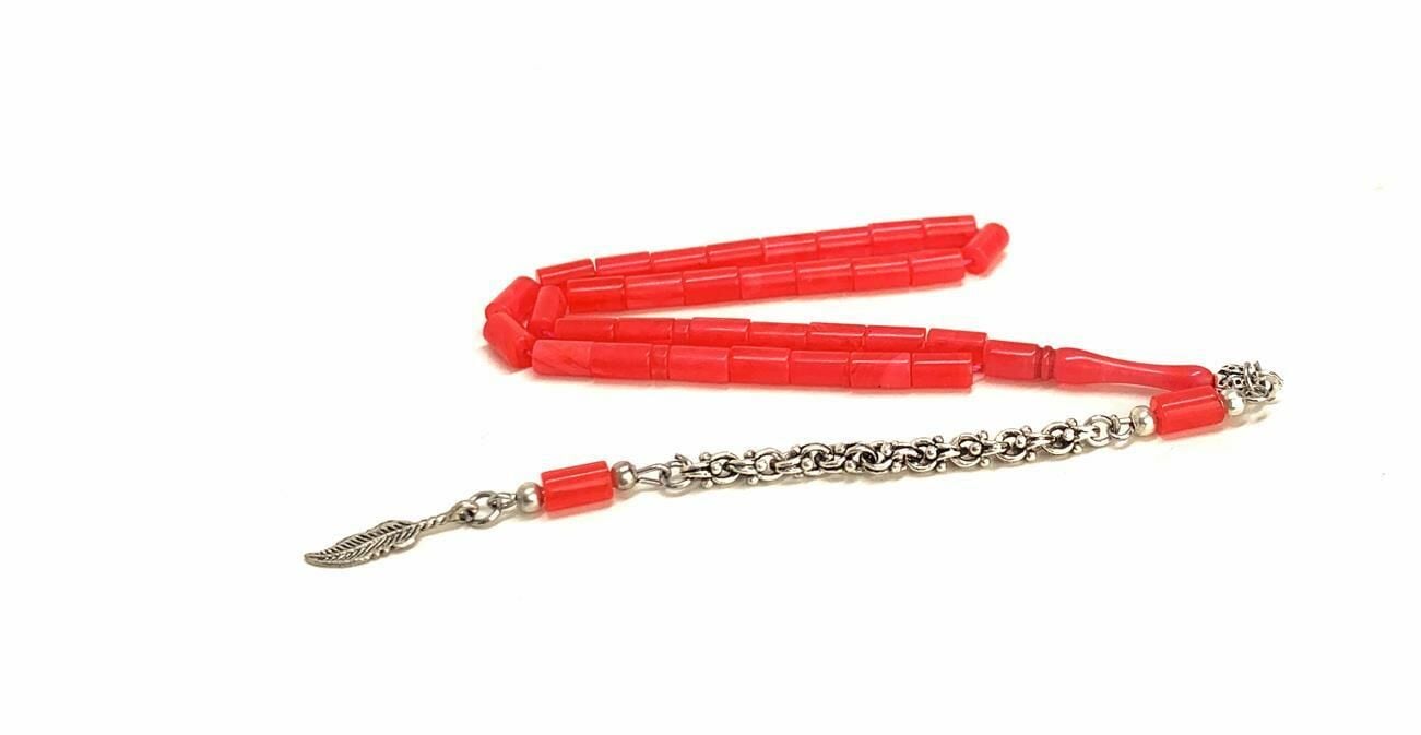 SIKMA KEHRİBAR PEMBE KESME MODEL TESBİH