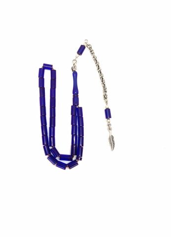 ZAR KEHRİBAR LACİVERT KESME MODEL TESBİH