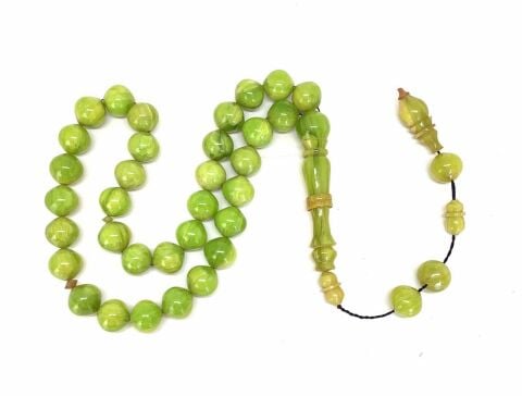 ÇUBUK MALZEMEDEN KATALİN YEŞİL KÜRE MODEL TESBİH