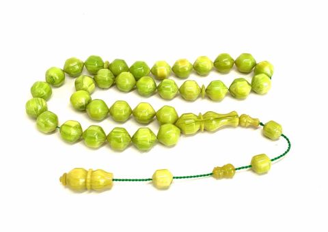 ÇUBUK KATALİN MALZEMEDEN UÇLU YEŞİL KESME MODEL TESBİH