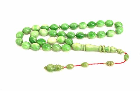 ÇUBUK KATALİN YEŞİL BEYAZ BEYZİ MODEL TESBİH