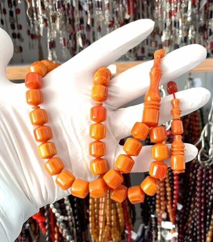 ÇUBUK KATALİN TURUNCU UÇLU KESME MODEL TESBİH