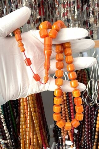 ÇUBUK KATALİN TURUNCU UÇLU KESME MODEL TESBİH