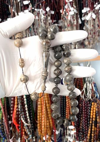 ÇUBUK MALZMEDEN KATALİN KOYU GRİ DAMLA MODEL TESBİH