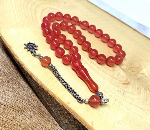 SIKMA KEHRİBAR PEMBE KÜRE MODEL TESBİH